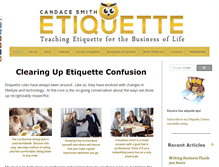 Tablet Screenshot of candacesmithetiquette.com